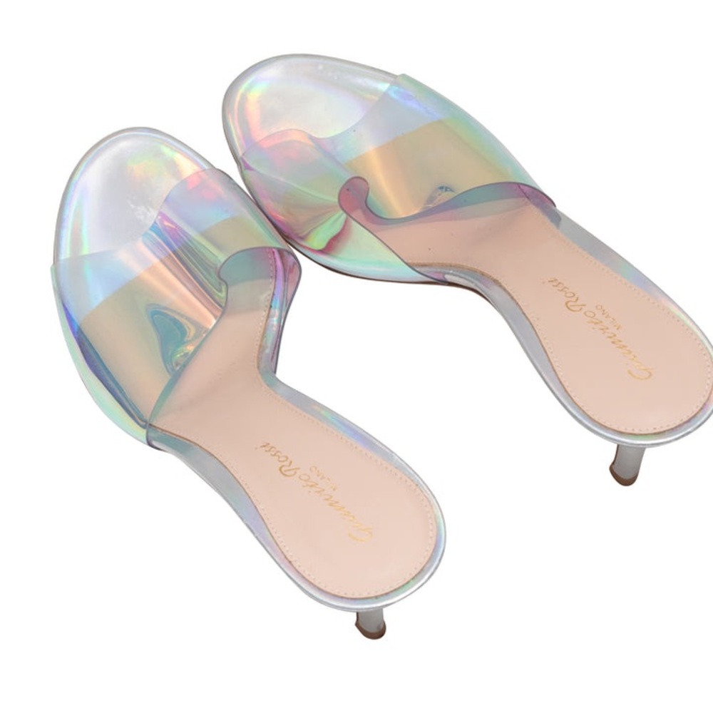 GIANVITO ROSSI PVC HEELED SLIDES SIZE 37.5 - Picture 3 of 5